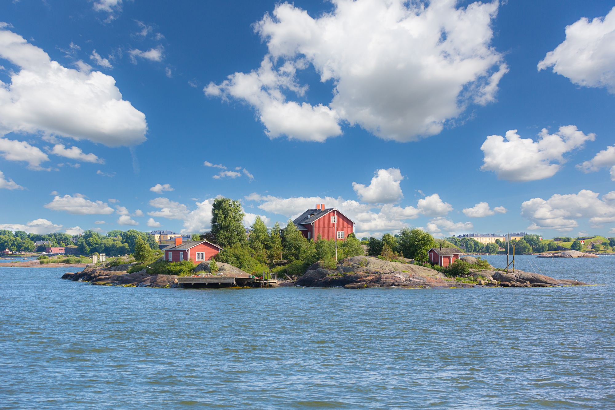 Seascape and Little Islands next to Helsinki